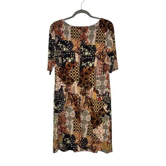 Roz & Ali Career Dress 12 Lined Geometric Print Rear Zip Entry Contemporary - Picture 10 of 14